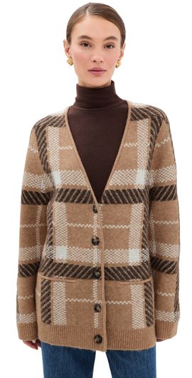 Veronica Beard Veronica Beard Covey Cardigan Camel Multi