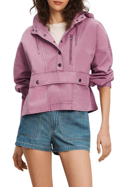 Veronica Beard Veronica Beard Cunningham Half Snap Cotton Hoodie