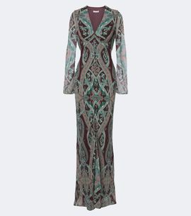 Veronica Beard Veronica Beard Daciana printed silk georgette maxi dress