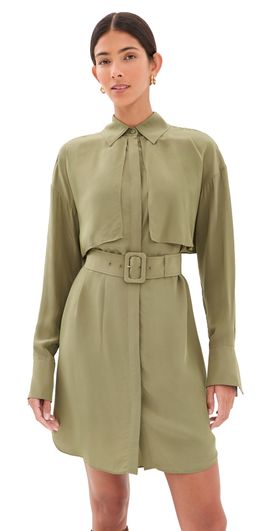 Veronica Beard Veronica Beard Darlis Tunic Dress Pale Olive