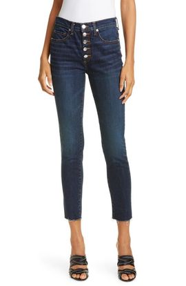 Veronica Beard Veronica Beard Debbie Raw Hem Crop Skinny Jeans