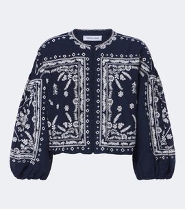 Veronica Beard Veronica Beard Drake embroidered cotton-blend jacket