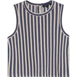 Veronica Beard Veronica Beard Dravin Stripe Crochet Cotton Tank