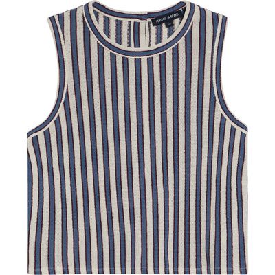 Veronica Beard Veronica Beard Dravin Stripe Crochet Cotton Tank
