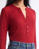 Veronica Beard Veronica Beard Drexler Ribbed Henley Top - 4