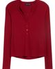 Veronica Beard Veronica Beard Drexler Ribbed Henley Top - 5