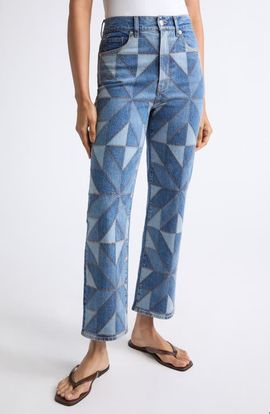 Veronica Beard Veronica Beard Dylan High Waist Ankle Straight Leg Jeans