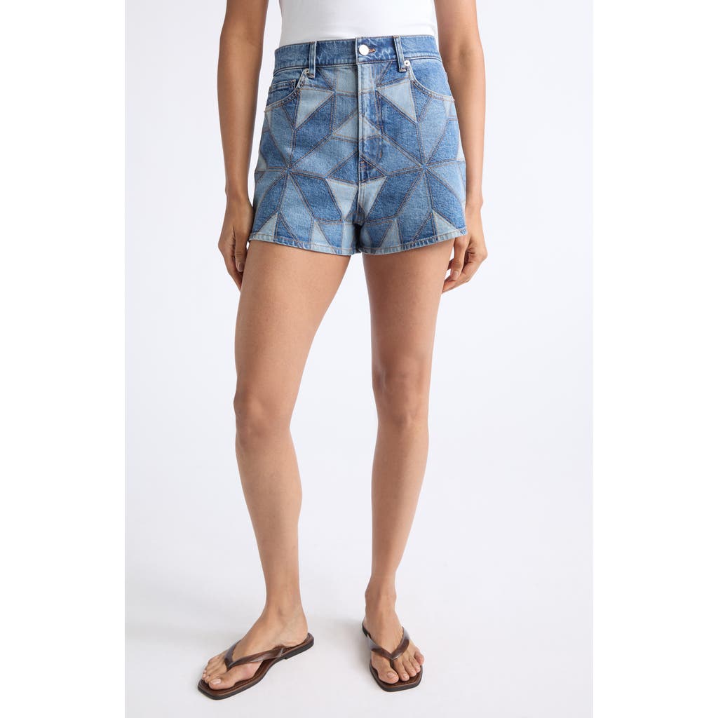 Veronica Beard Veronica Beard Elijah Patchwork Denim Shorts