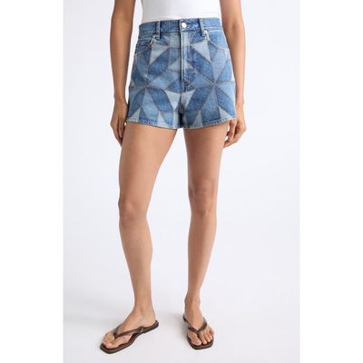 Veronica Beard Veronica Beard Elijah Patchwork Denim Shorts