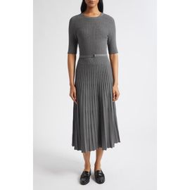 Veronica Beard Veronica Beard Elthea Belted Pleated Midi Dress