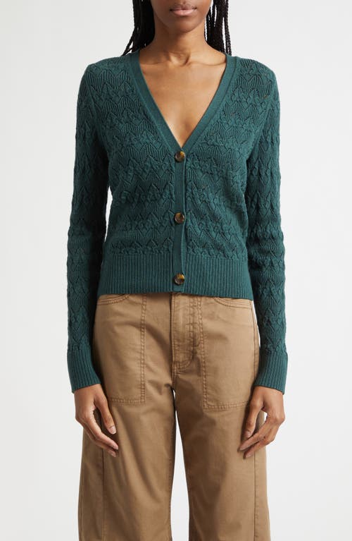 Veronica Beard Veronica Beard Elysia Pointelle Cotton & Cashmere Cardigan