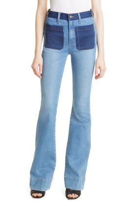 Veronica Beard Veronica Beard Florence Colorblock Flare Jeans