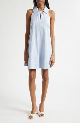 Veronica Beard Veronica Beard Florenz Cotton Pinstripe Minidress