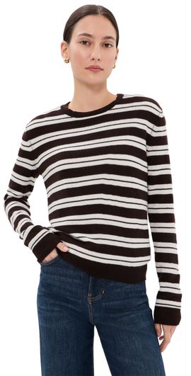 Veronica Beard Veronica Beard Frankie Cashmere Pullover Espresso/Ivory