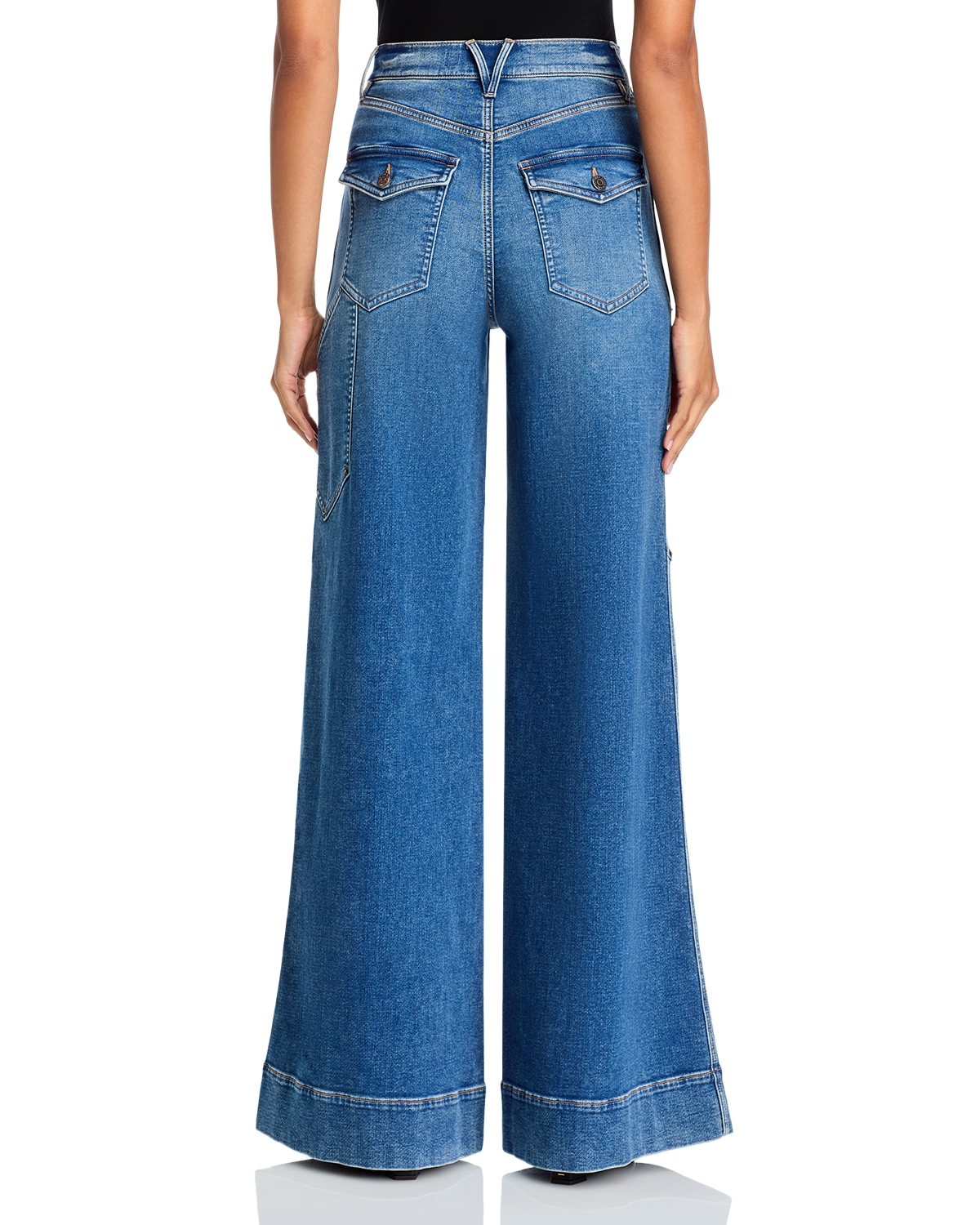 Veronica Beard - Freddy High Rise Extra Wide Leg Jeans in Ripple Haze