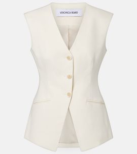 Veronica Beard Veronica Beard Gillson cotton-blend twill vest