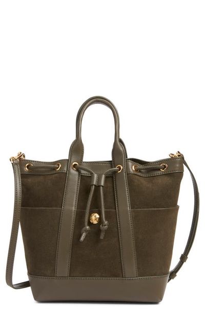 Veronica Beard Veronica Beard Goody Bag Suede & Leather Bucket Bag
