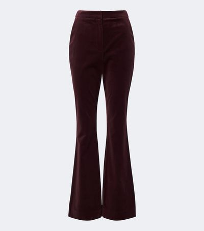 Veronica Beard Veronica Beard Gracie cotton-blend velvet flared pants