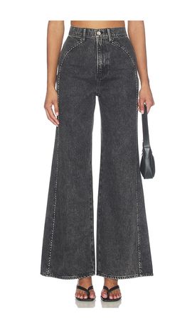 Veronica Beard Veronica Beard Grant High Rise Wide Leg Jeans