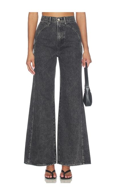 Veronica Beard Veronica Beard Grant High Rise Wide Leg Jeans