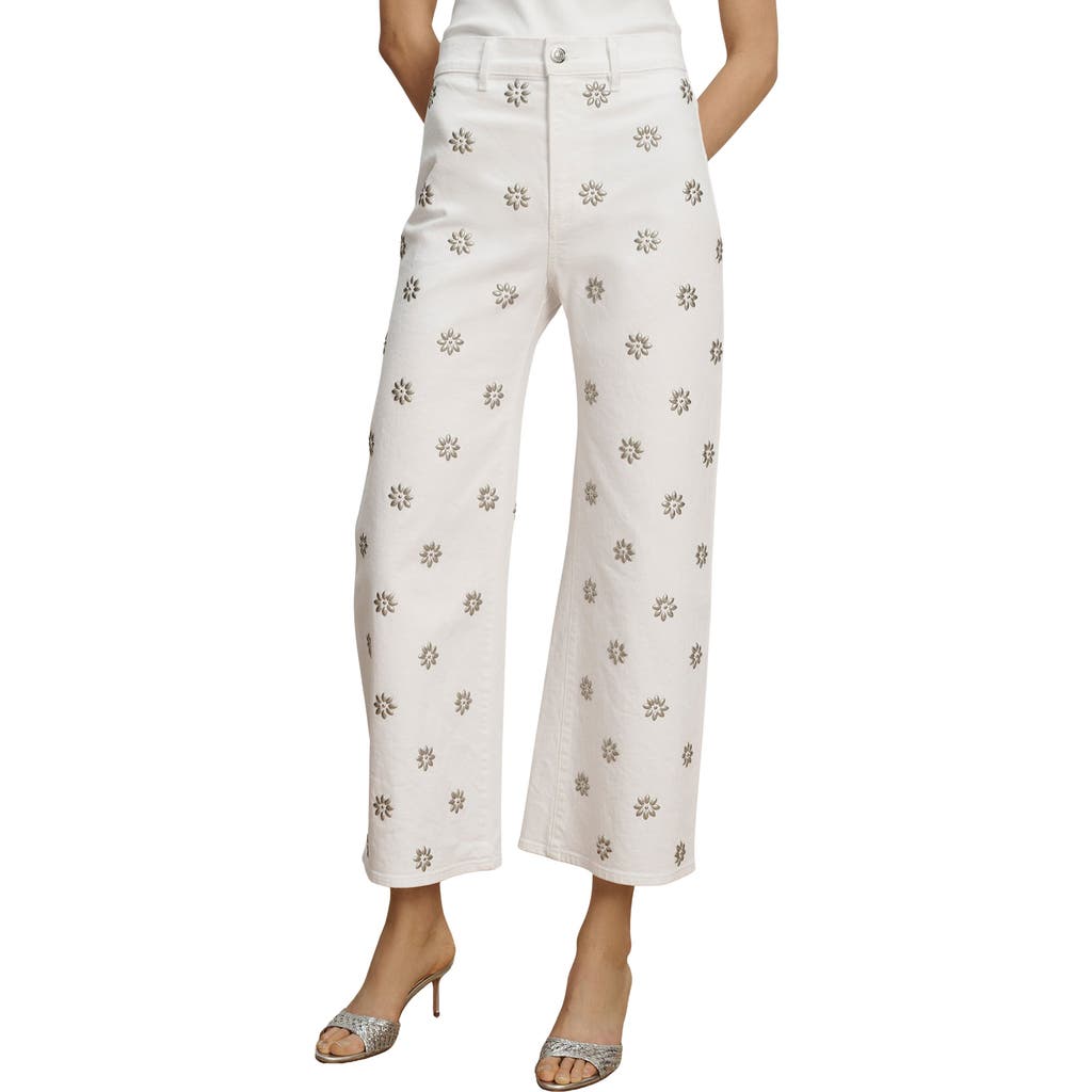 Veronica Beard Veronica Beard Grant Studded High Waist Ankle Wide Leg Jeans
