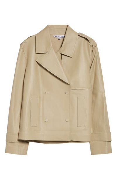 Veronica Beard Veronica Beard Heathcliff Crop Leather Trench Coat