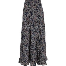 Veronica Beard Veronica Beard Heatheralyn Paisley Tiered Cotton Skirt