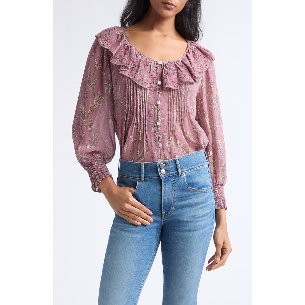 Veronica Beard Veronica Beard Hewitts Ruffle Pintuck Shirt