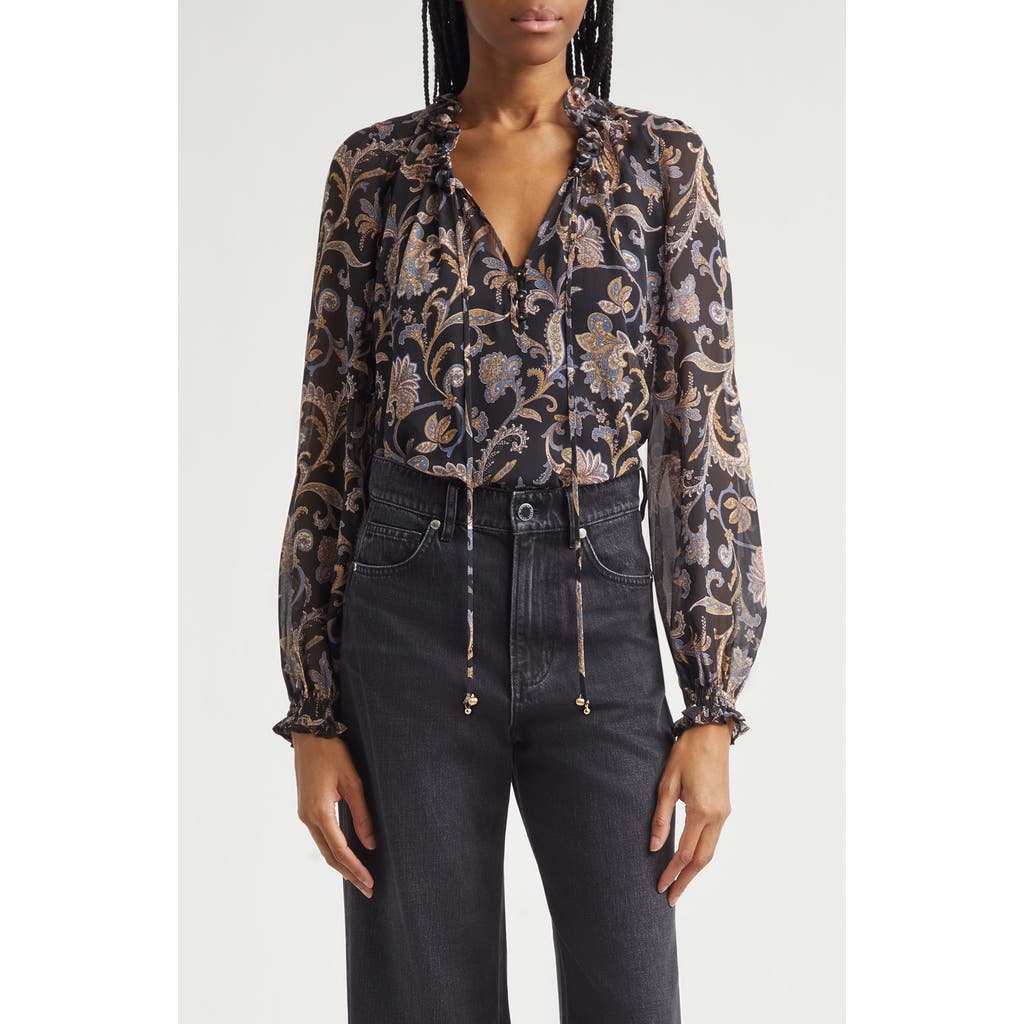 Veronica Beard Veronica Beard Hickory Paisley Silk Blouse