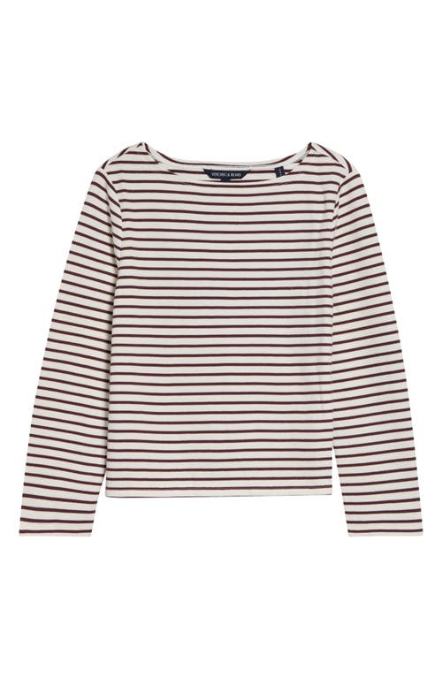 Veronica Beard Veronica Beard Hovey Stripe Stretch Cotton Boat Neck Top