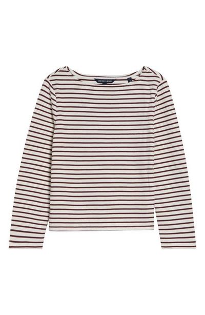 Veronica Beard Veronica Beard Hovey Stripe Stretch Cotton Boat Neck Top