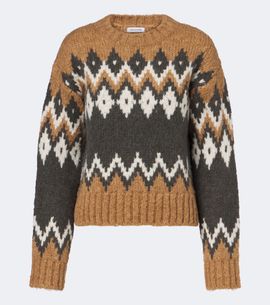 Veronica Beard Veronica Beard Jessalyn Fair Isle alpaca and wool-blend sweater