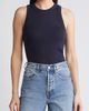 Veronica Beard Veronica Beard Jordyn Stretch Sleeveless Pima Cotton Rib Top - 1