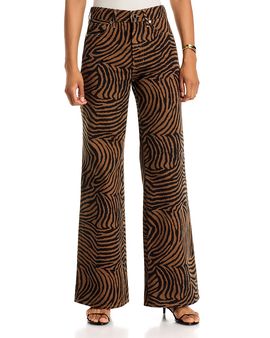 Veronica Beard Veronica Beard Kasey High Rise Wide Leg Jeans in Ochre Black