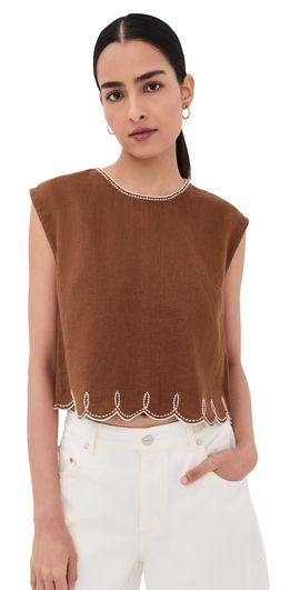 Veronica Beard Veronica Beard Kessan Top Deep Ochre