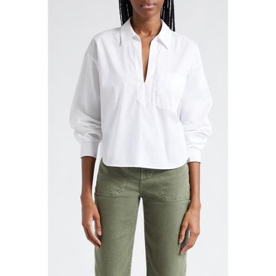 Veronica Beard Veronica Beard Khai Stretch Cotton Woven Top