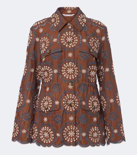 Veronica Beard Veronica Beard Kiki broderie anglaise linen jacket