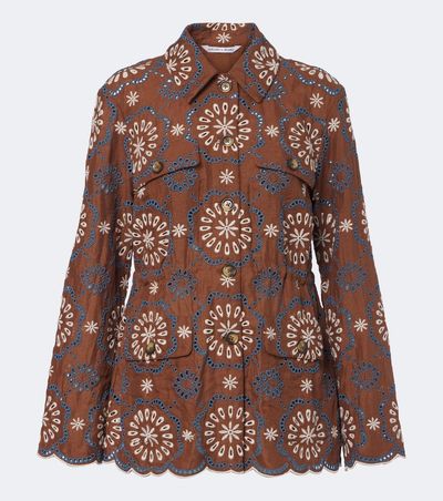 Veronica Beard Veronica Beard Kiki broderie anglaise linen jacket