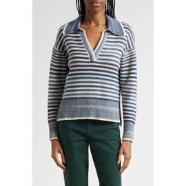 Veronica Beard Veronica Beard Koko Stripe Cotton & Wool Blend Sweater