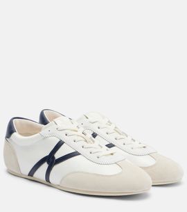 Veronica Beard Veronica Beard Leather-trimmed canvas sneakers