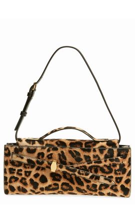 Veronica Beard Veronica Beard Leopard Print Genuine Calf Hair Dash Clutch
