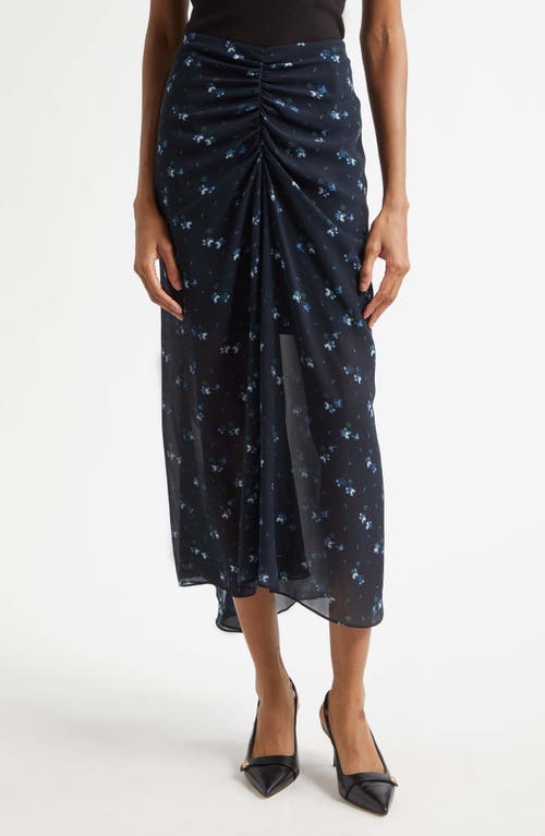Veronica Beard Veronica Beard Limani Ruched Midi Skirt