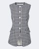 Veronica Beard Veronica Beard Lois gingham cotton vest - 1