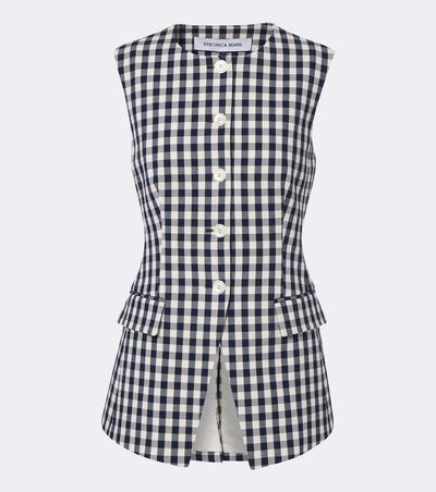 Veronica Beard Veronica Beard Lois gingham cotton vest