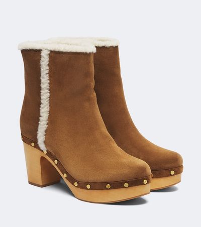 Veronica Beard Veronica Beard Loreen studded suede ankle boots