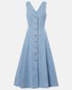 Veronica Beard Veronica Beard Lou pleated denim midi dress - 1