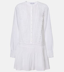 Veronica Beard - Blige Directional Stripe Stretch Cotton Dress in  Marine/Off-White at Nordstrom