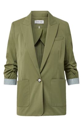Veronica Beard Veronica Beard McCallin Ruched Sleeve Cotton Blend Dickey Jacket