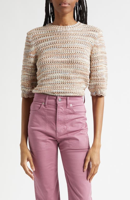 Veronica Beard Veronica Beard Merivale Metallic Cotton Blend Sweater
