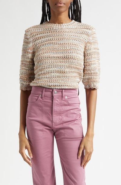 Veronica Beard Veronica Beard Merivale Metallic Cotton Blend Sweater